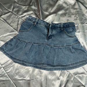 Mini jean skirt